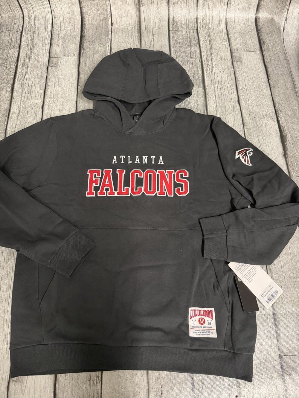 NWT Men’s Lululemon Atlanta Falcons Steady State Pullover Hoodie Large Black